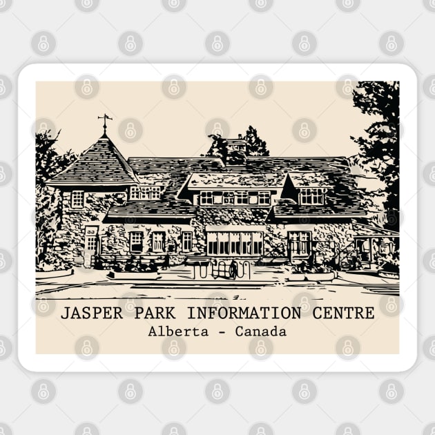 Jasper Park Information Centre - Alberta Magnet by Lakeric